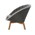 Peacock Cane-line fotel wypoczynkowy grey z poduszką grey