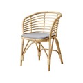 BLEND krzesło Rattan, Natural poduszka Grey