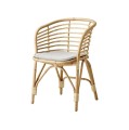 BLEND krzesło Rattan, Natural poduszka Light grey