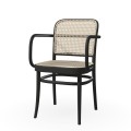 TON 811 krzesło z plecionką rattanową B105 Dark wenge