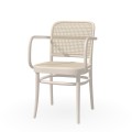 TON 811 krzesło z plecionką rattanową B276 White powder