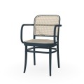 TON 811 krzesło z plecionką rattanową B37 Ocean blue