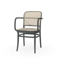 TON 811 krzesło z plecionką rattanową B38 Grey Shadow