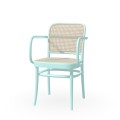 TON 811 krzesło z plecionką rattanową B45 Aqua green
