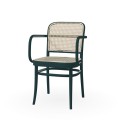 TON 811 krzesło z plecionką rattanową B47 Pine green