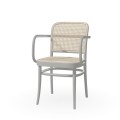 TON 811 krzesło z plecionką rattanową B50 Moon grey