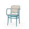 TON 811 krzesło z plecionką rattanową B53 Opal blue