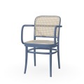 TON 811 krzesło z plecionką rattanową B55 Ashy blue