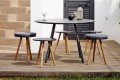 AREA Cane-line lava grey stół i stołki