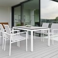 SKELBY białe krzesła plenerowe STERN