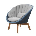 Peacock Cane-line fotel wypoczynkowy z poduszką light-grey