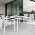 SKELBY białe krzesła plenerowe STERN