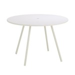 AREA Cane-line okrągły stół aluminiowy BIAŁY