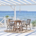 GEORGE stół teakowy 120 cm z krzesłami Elisabeth
