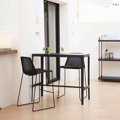 BREEZE Cane-line krzesła barowe ze stołem CUT